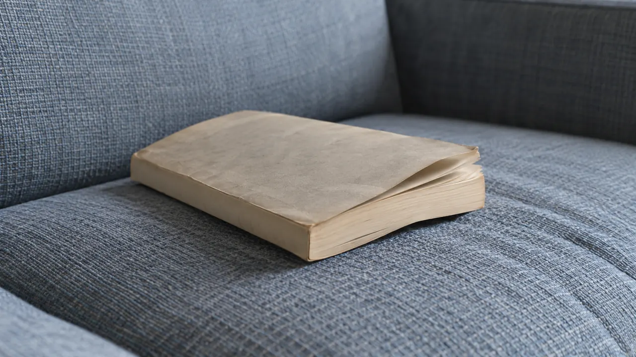 ソファの上に置かれた読みかけの本